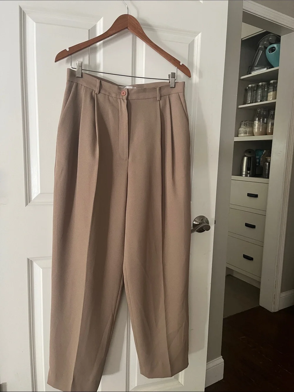 Dress Barn double pleated dress trouser Pants VTG 12 tan